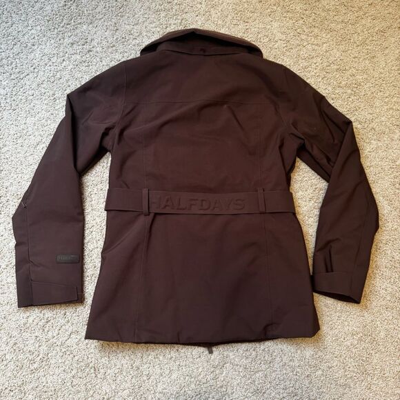 Halfdays Aston Jacket Belted Ski Jacket Brown Spiked Cocoa Small Waterproof - Picture 12 of 12